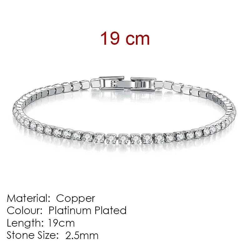 Fashion Multicolor Tennis Bracelet Zirconia Charm Designer Tennis Chain Bracelet