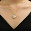 Elegant pearls in gold necklace