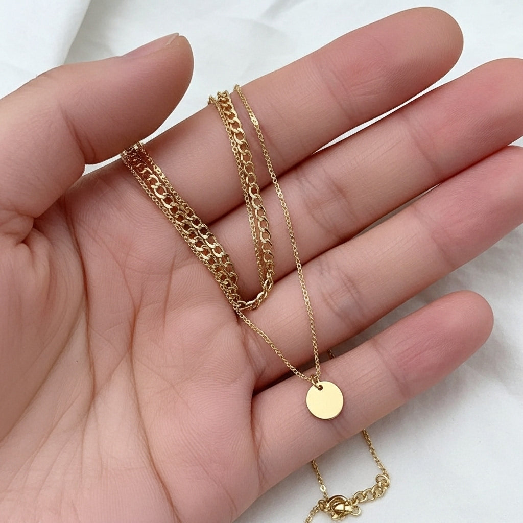 Gold and Silver Plated Necklace