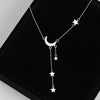 Silver Moon and Stars Necklace