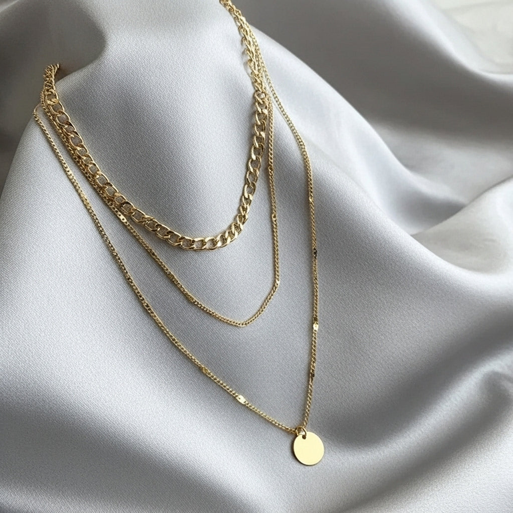 Gold and Silver Plated Necklace
